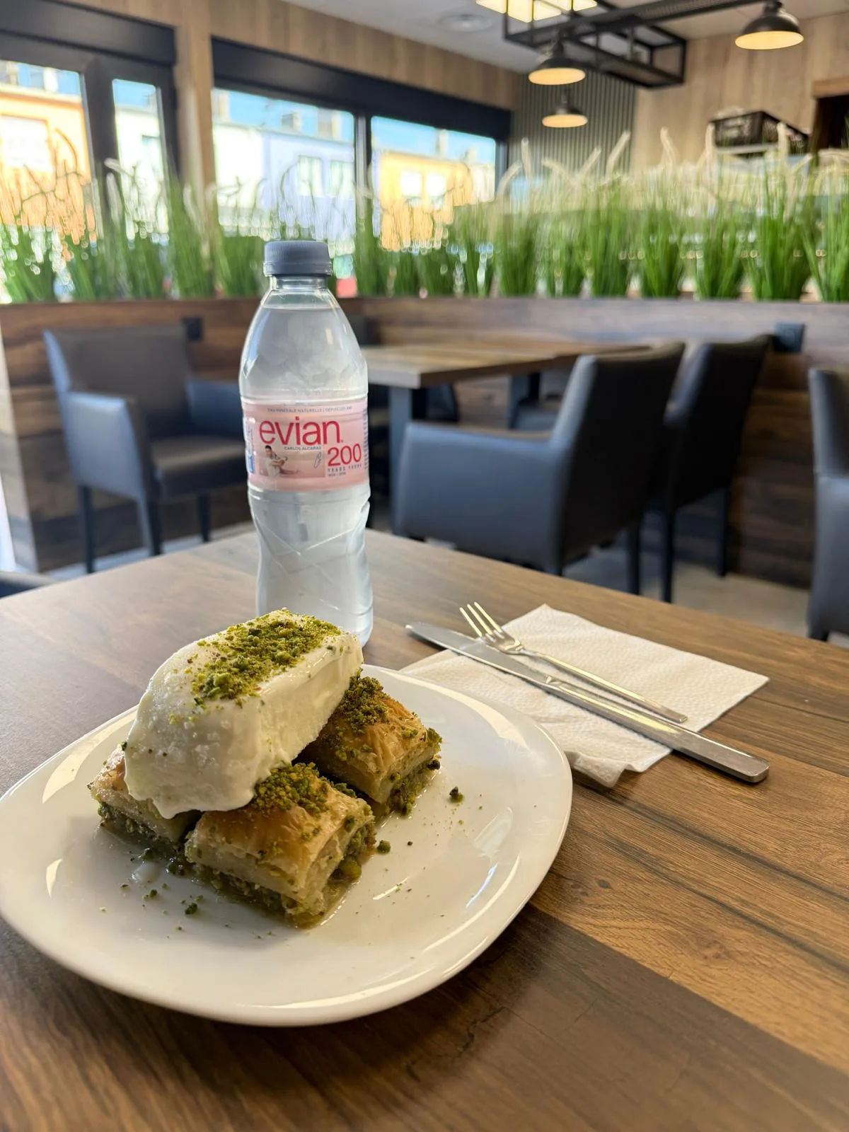 Baklava pistache avec glace